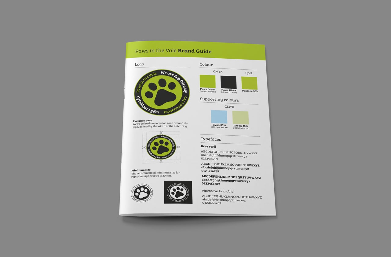 paws in the vale brand guidelines