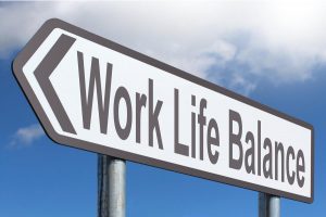 arrow showing work life balance